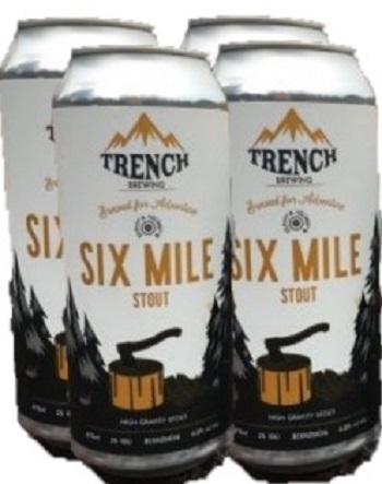 Trench Brewing - Six Mile Stout - 4x473ml - Save $1.00 Trench Brewing - Six Mile Stout - 4x473ml - Save $1.00
