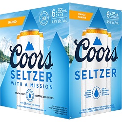 Coors Seltzer Mango 6ar Coor's Vodka Seltzer - Mango - 6Pk - Save $4.90