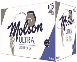 MolsonUltra15pkcan Molson Ultra - 15Pk - Save $5.50
