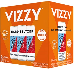 Vizzy Bluebeery Pomegranite 6 Cans Vizzy Seltzer's - Blueberry/Pom - 6Pk - Save $4.90