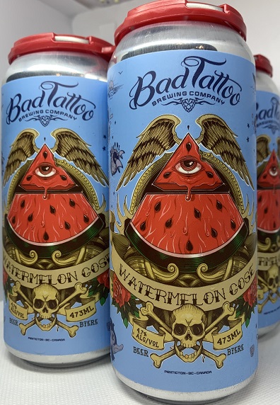 Bad Tat Wtrmln Gose 4AL Bad Tattoo Brewing - Watermelon Gose - 4x473ml - Save $1.30