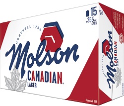 Molson Canadian Lager - 15x355ml - Save $6.00
