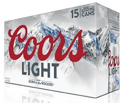 CoorsLight15pkNEW Coors Light Beer - 15x355ml - Save $3.90