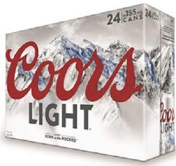Coors Light Lager - 24x355ml - Save $5.00