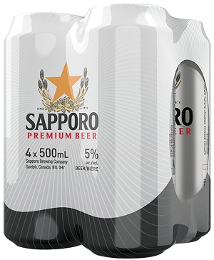 Sapporo 4AL Sapporo Premium Beer - 4x473ml - Save $2.00