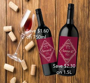 Screw It! Wine - Shiraz - 750ml - Save $1.60  &  1.5L - Save $2.30