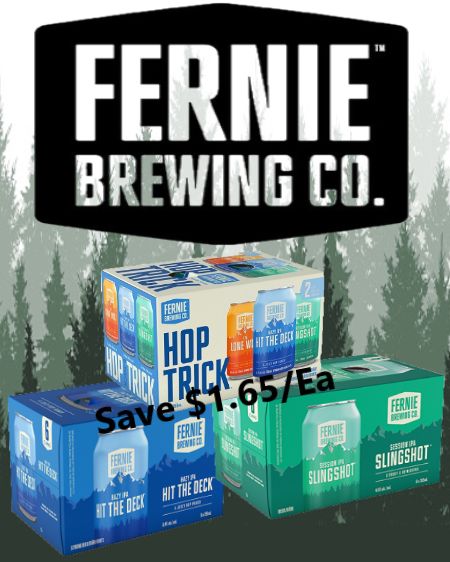 Fernie Brewing - Hit the Deck, Slingshot IPA & Hop Trick Mix - 6x355ml - Save $1.65/Ea