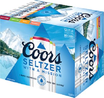 Coors Vodka Seltzer - Mixer Pack - 12x355ml - Save $9.00