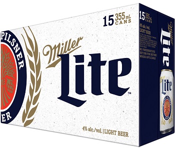 Miller Lite Lager - 15x355ml - Save $3.90