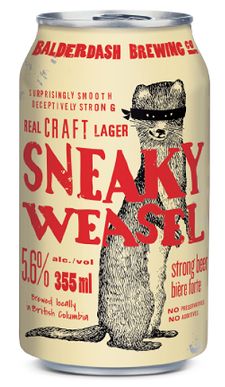 sneakyweasel Sneaky Weasle Lager - 355ml Single Can - Save $0.15