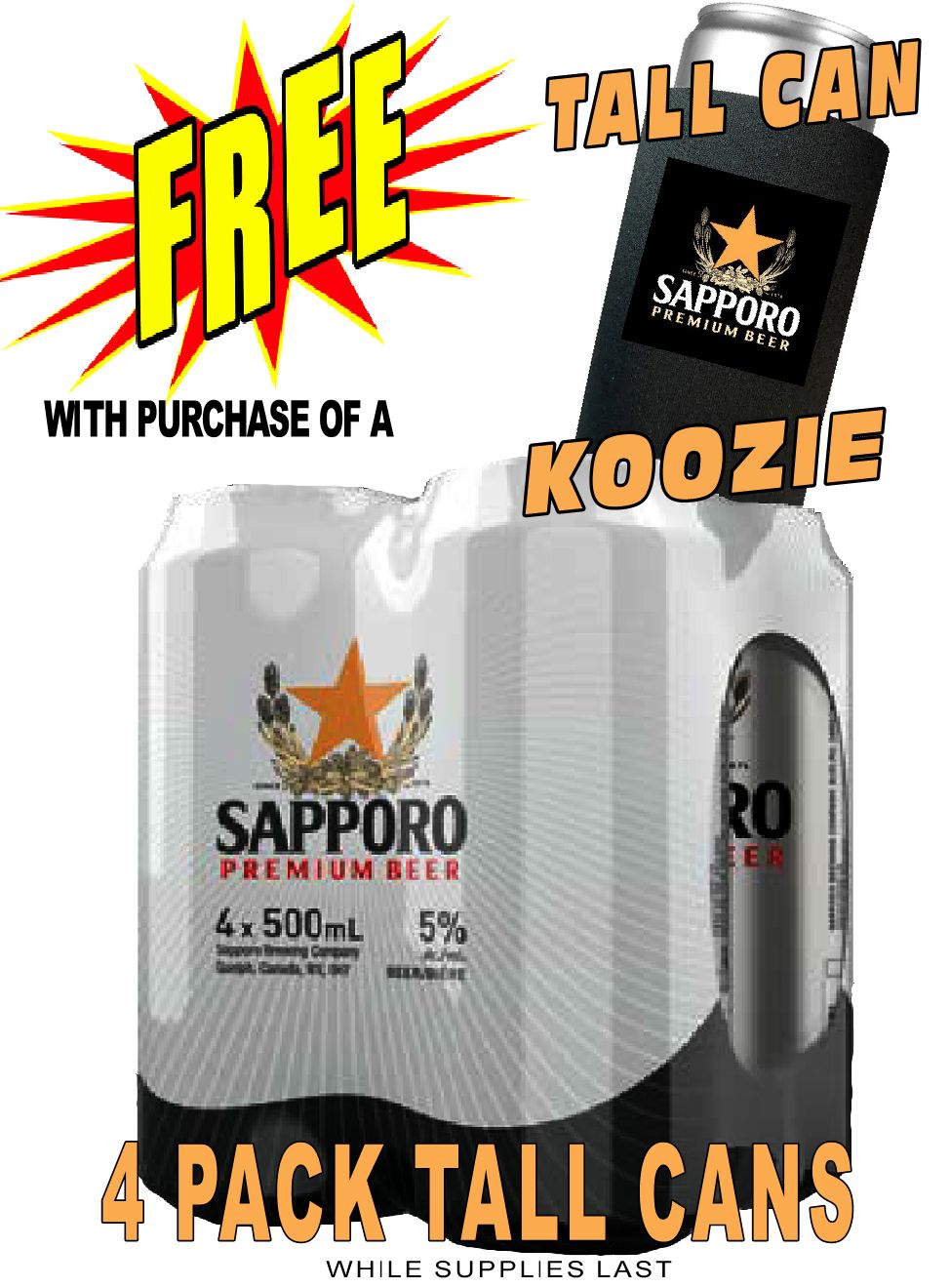 Sapporo - 4x500ml - Save $2.15
