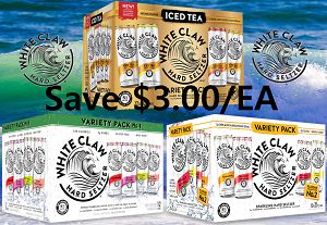 WC sale pic White Claw No#1Mixer -No#2Mixer & Iced Tea Mixer - 12x355ml - Save $3.00/EA