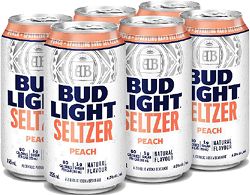 Bud Light Seltzer -Peach - 6x355ml - Save $1.65