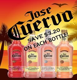 Jose x4 RTS 1.75l Jose Cuervo Ready To Drink! Peach Lemonade/ Pink Lemonade/ White Peach & Strawberry Lime - 1.75L - Save $3.20 on EACH!