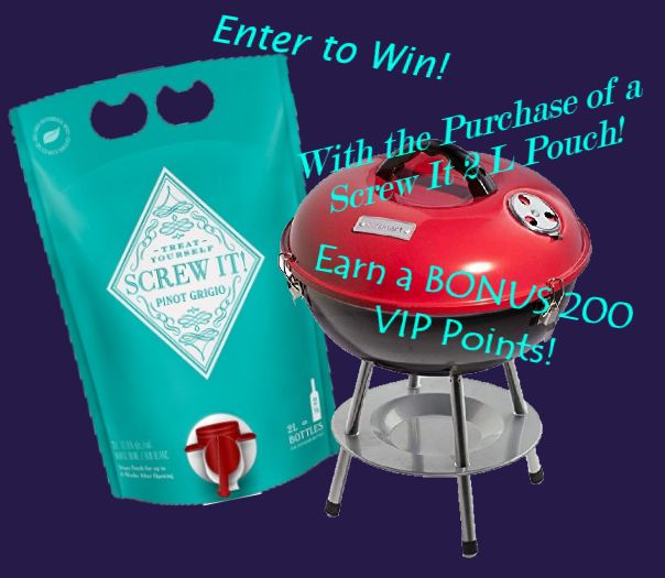 Enter to Win a Cuisinart Table top BBQ, when you purchase a Screw it! Pinot Grigio 2L Box!