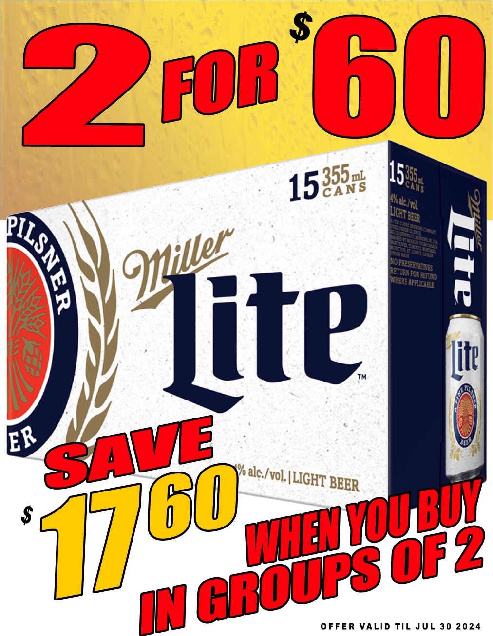 Miller Lite 15AR - 2 for $60!! - $63.00 OUT THE DOOR!!