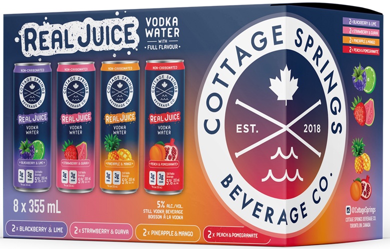 Cottage Springs - Real Juice Vodka Water - 12AR